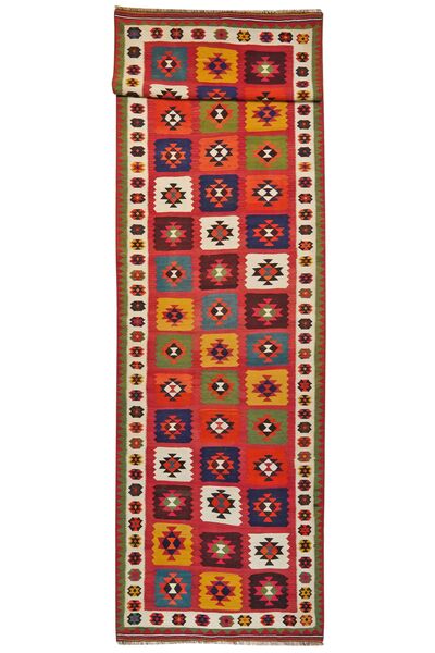 Tapete Oriental Kilim Vintage 128X508 Passadeira Vermelho Escuro/Preto (Lã, Pérsia/Irão)