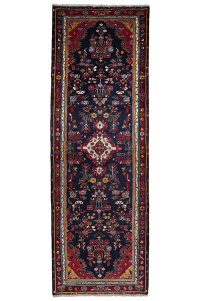  Orientalsk Mehraban Tæppe 104X305Løber Sort/Mørkerød Uld, Persien/Iran