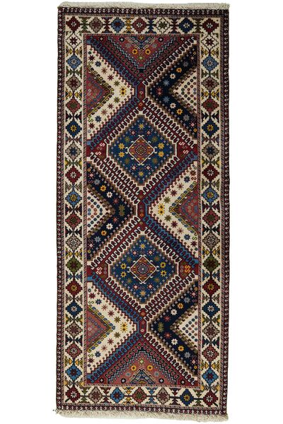 Tappeto Orientale Yalameh 82X192 Passatoie Nero/Marrone (Lana, Persia/Iran)