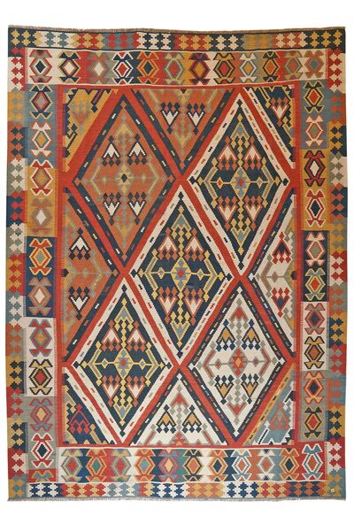 228X318 Kilim Qashqai Teppich Orientalischer Braun/Dunkelrot ( Persien/Iran)