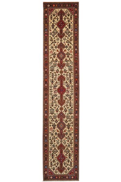  Oriental Abadeh Rug 80X395 Runner
 Brown/Black Wool, Persia/Iran