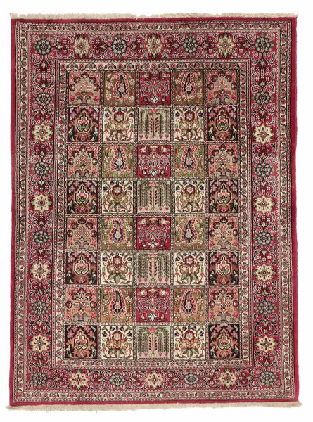 Alfombra Qum Kork/De Seda 110X150 Marrón/Rojo Oscuro (Lana, Persia/Irán)