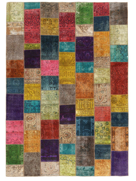  252X359 Patchwork Szőnyeg Barna/Fekete Perzsia/Irán
 Carpetvista