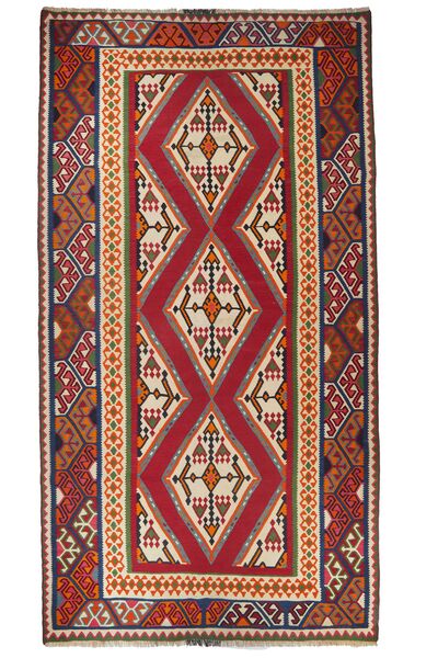  166X308 Kilim Vintage Matot Matto Tummanpunainen/Musta Persia/Iran