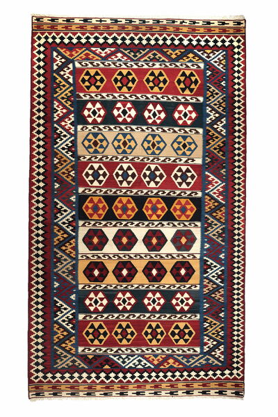  Perzisch Kilim Vintage Vloerkleed 159X299 Zwart/Donkerrood (Wol, Perzië/Iran)