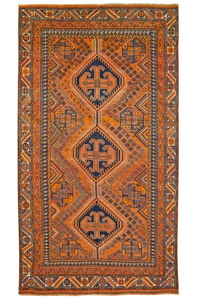 148X265 Qashqai Matta Orientalisk Brun/Svart (Ull, Persien/Iran)