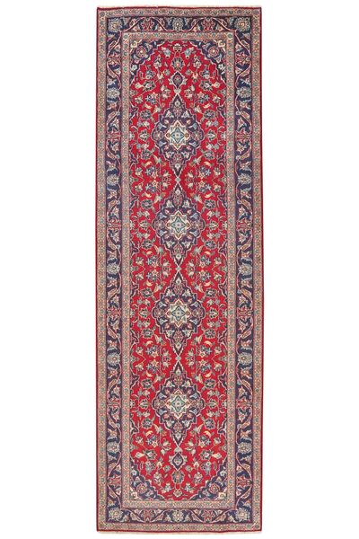 Tapete Oriental Kashan 100X320 Passadeira Vermelho Escuro/Vermelho (Lã, Pérsia/Irão)