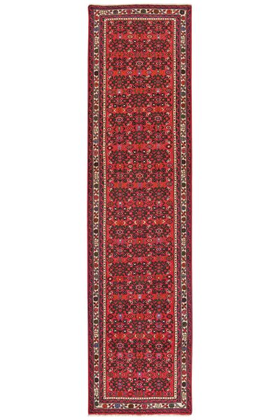  Hosseinabad Alfombra 75X295 Persa De Lana Rojo Oscuro/Negro Pequeño