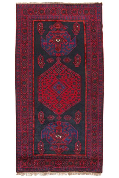 136X260 Tappeto Koliai Orientale Nero/Rosso Scuro (Lana, Persia/Iran)