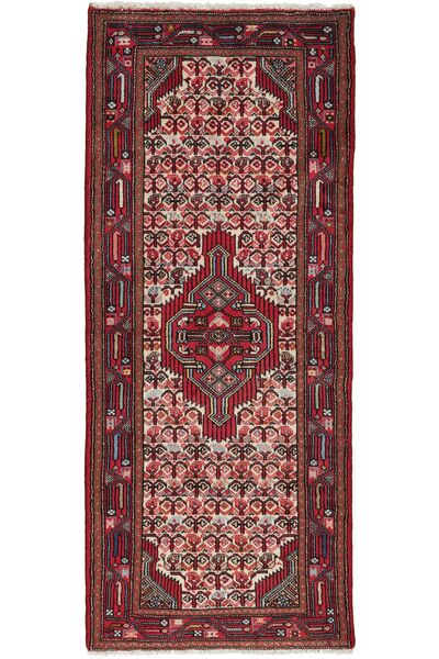  Asadabad Alfombra 78X190 Persa De Lana Rojo Oscuro/Negro Pequeño