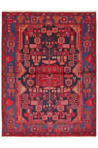  Nahavand Covor 120X156 Persan Lână Dark Red/Negru Mic