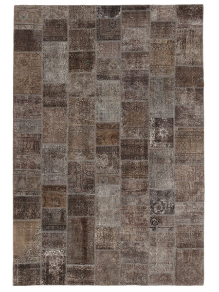 Patchwork Teppich 245X360 Braun/Schwarz Wolle, Persien/Iran Carpetvista