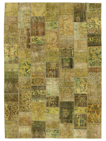  249X355 Vintage Stor Patchwork Matta Ull, Carpetvista