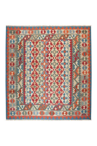 Tapete Kilim Qashqai 268X290 Quadrado Grande ( Pérsia/Irão)