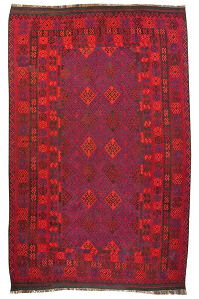  Persischer Kilim Vintage Teppich 209X321 Dunkelrot/Schwarz