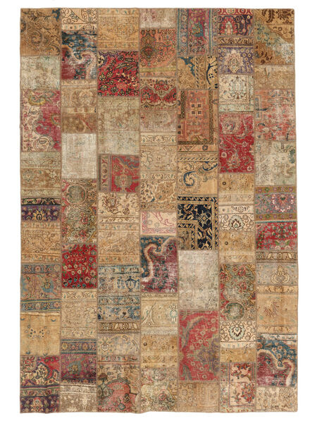  249X364 Vintage Duży Patchwork Dywan Wełna, Carpetvista