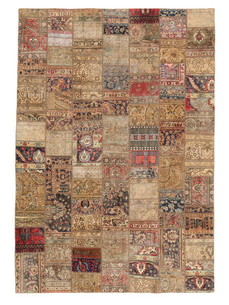  249X357 Patchwork Szőnyeg Barna/Narancssárga Perzsia/Irán
 Carpetvista