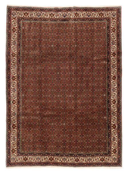 Bidjar Met Zijde Vloerkleed 247X338 Donkerrood/Zwart Wol, Perzië/Iran Carpetvista