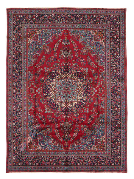 286X386 Maschad Teppich Orientalischer Dunkelrot/Schwarz Großer (Wolle, Persien/Iran) Carpetvista