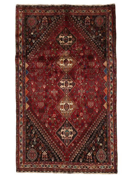 Tappeto Orientale Ghashghai Fine 166X272 Nero/Rosso Scuro (Lana, Persia/Iran)