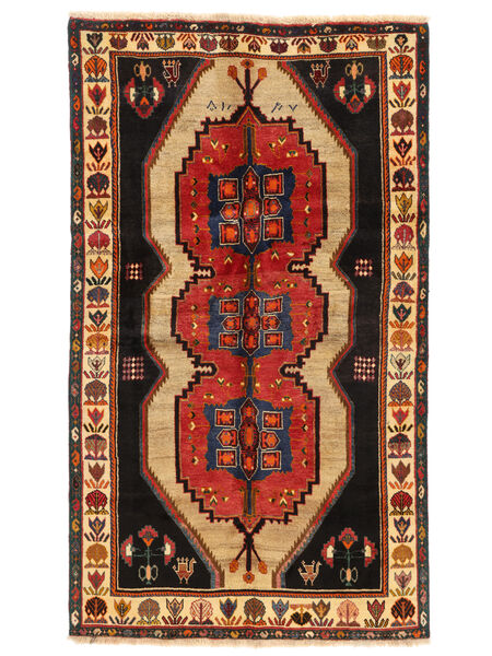  149X253 Ghashghai Fine Teppe Svart/Mørk Rød Persia/Iran Carpetvista