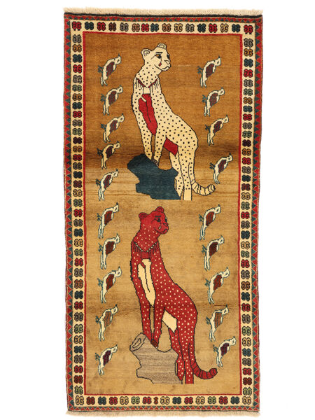  98X200 Ghashghai Fine Tæppe Orange/Brun Persien/Iran Carpetvista