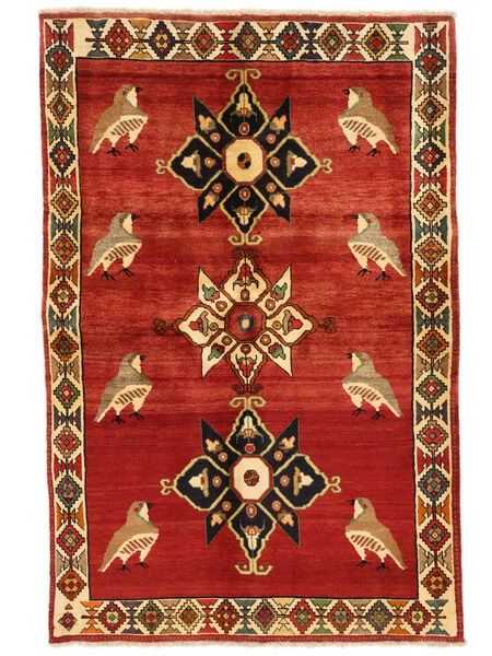  Perzisch Ghashghai Fine Vloerkleed 130X196 Donkerrood/Bruin Carpetvista