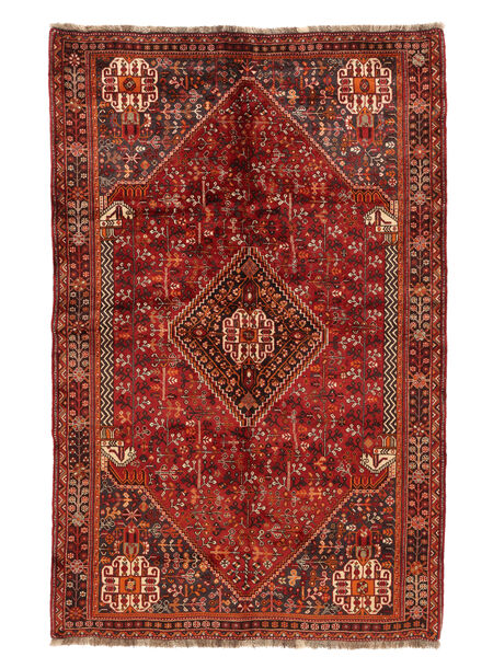 158X244 Alfombra Gashgai Fine Oriental Rojo Oscuro/Negro (Lana, Persia/Irán) Carpetvista