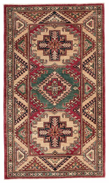  Orientalsk Kazak Teppe 91X157 Mørk Rød/Brun Ull, Afghanistan