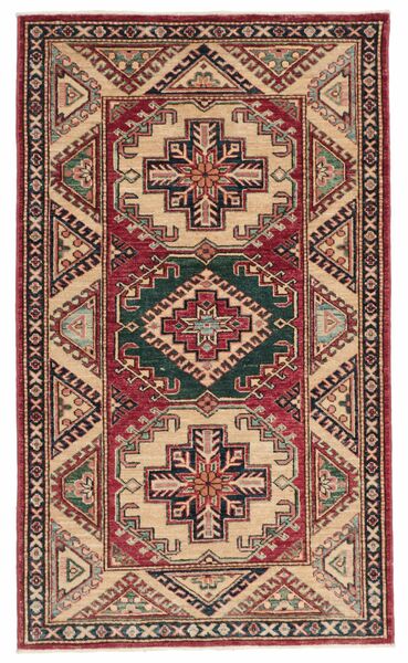 Kazak Rug Rug 92X156 Brown/Dark Red Wool, Afghanistan