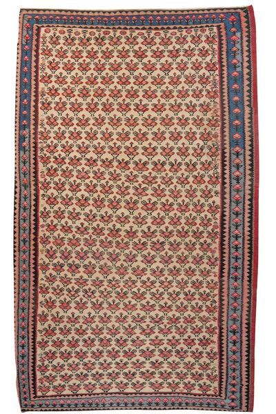  Oriental Kilim Senneh Rug 230X372 Brown/Dark Red Wool, Persia/Iran