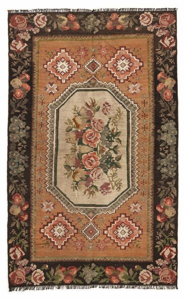  Rose Kilim Moldavia Szőnyeg 133X210 Barna/Fekete