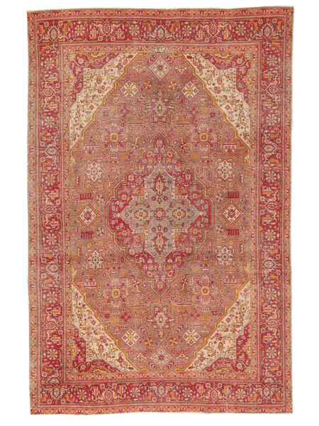 Stonewash Vintage Rug 195X296 Brown/Red Wool, Persia/Iran