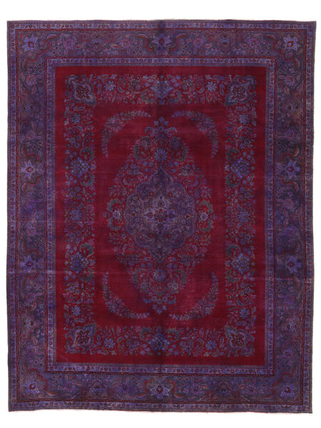  305X395 Colored Vintage Tæppe Sort/Mørkelilla Persien/Iran