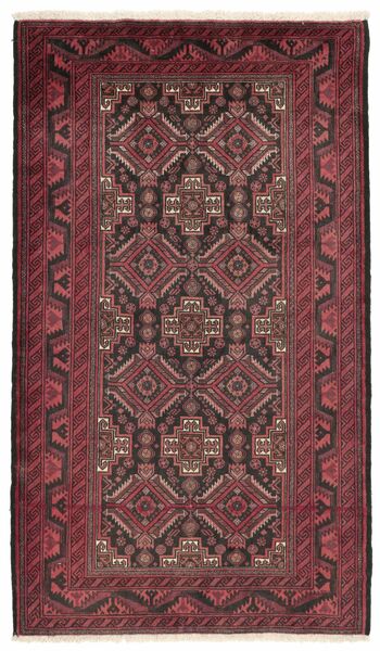  Baluch Covor 100X172 Persan Lână Dark Red/Negru Mic