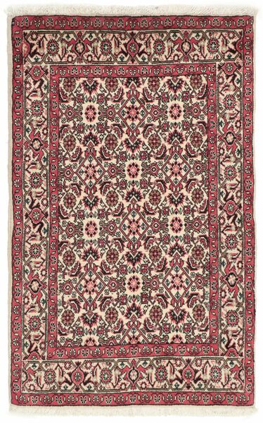 70X113 Bidjar Met Zijde Vloerkleed Oosters Donkerrood/Bruin (Wol, Perzië/Iran)