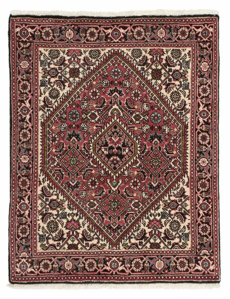  Oriental Bidjar With Silk Rug 70X88 Black/Brown Wool, Persia/Iran