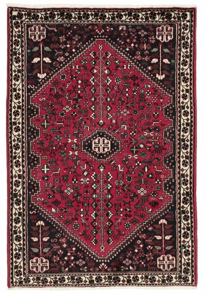  Abadeh Dywan 102X152 Perski Wełniany Czarny/Ciemnoczerwony Mały