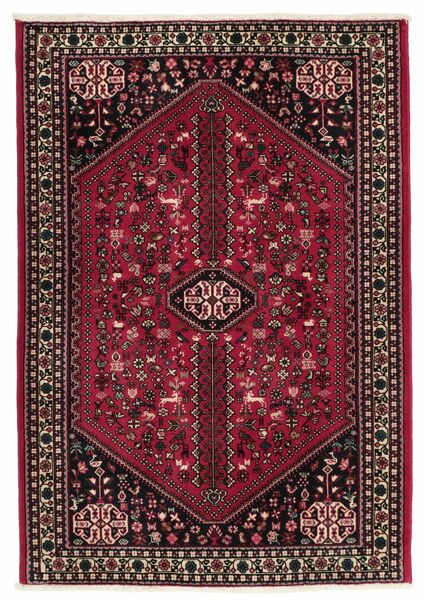  Abadeh Tappeto 105X150 Persiano Di Lana Nero/Rosso Scuro Piccolo