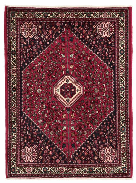  Abadeh Tappeto 107X145 Persiano Di Lana Nero/Rosso Scuro Piccolo