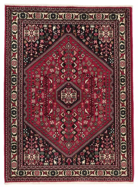  Abadeh Covor 100X140 Persan Lână Negru/Dark Red Mic