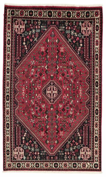  Abadeh Alfombra 97X165 Persa De Lana Negro/Rojo Oscuro Pequeño