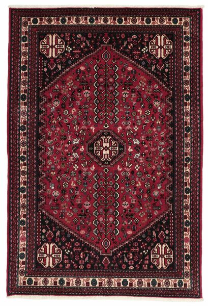 Alfombra Persa Abadeh 102X150 Negro/Rojo Oscuro (Lana, Persia/Irán)