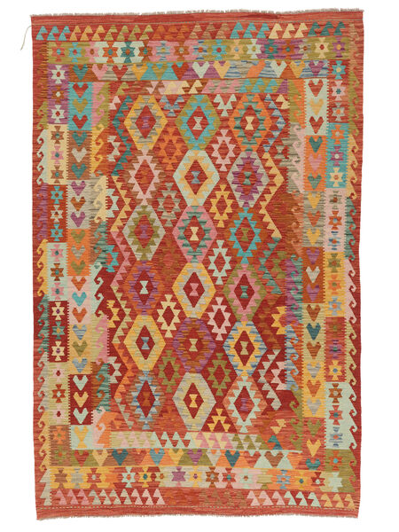  Oosters Kelim Afghan Old Style Vloerkleed 196X302 Bruin/Donkerrood Wol, Afghanistan Carpetvista