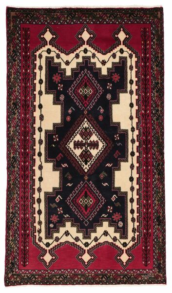 100X180 Tapete Afshar/Sirjan Oriental Preto/Vermelho Escuro (Lã, Pérsia/Irão)