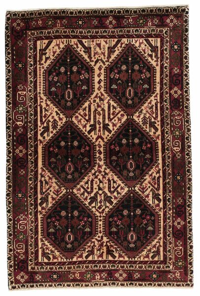 Afshar/Sirjan Tæppe 104X152 Sort/Brun Uld, Persien/Iran