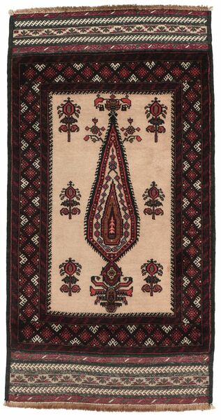  Baluch Dywan 70X100 Perski Wełniany Czarny/Brunatny Mały