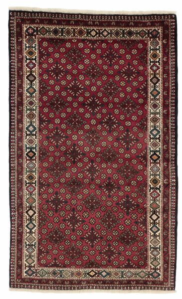 100X170 Alfombra Yalameh Oriental Negro/Rojo Oscuro (Lana, Persia/Irán)