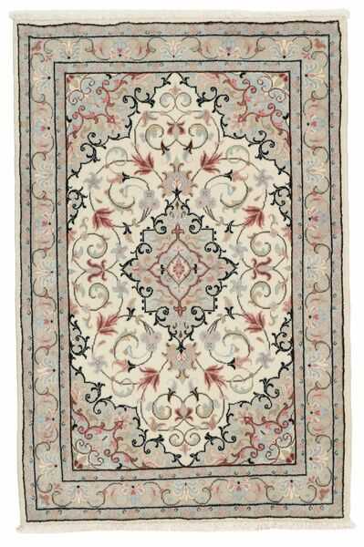  Kashan Covor 100X148 Persan Lână Galben/Maro Mic