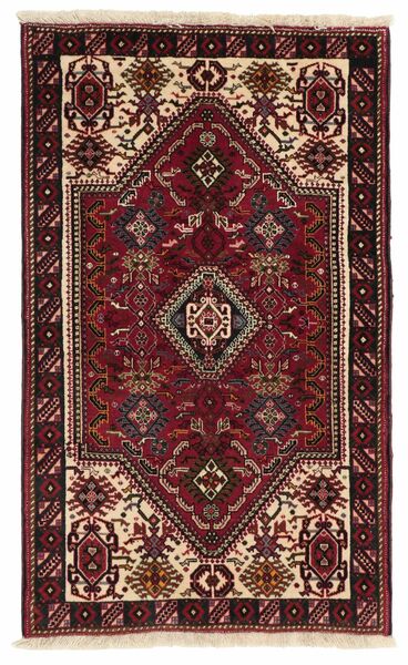 85X140 Qashqai Vloerkleed Oosters Zwart/Donkerrood (Wol, Perzië/Iran)